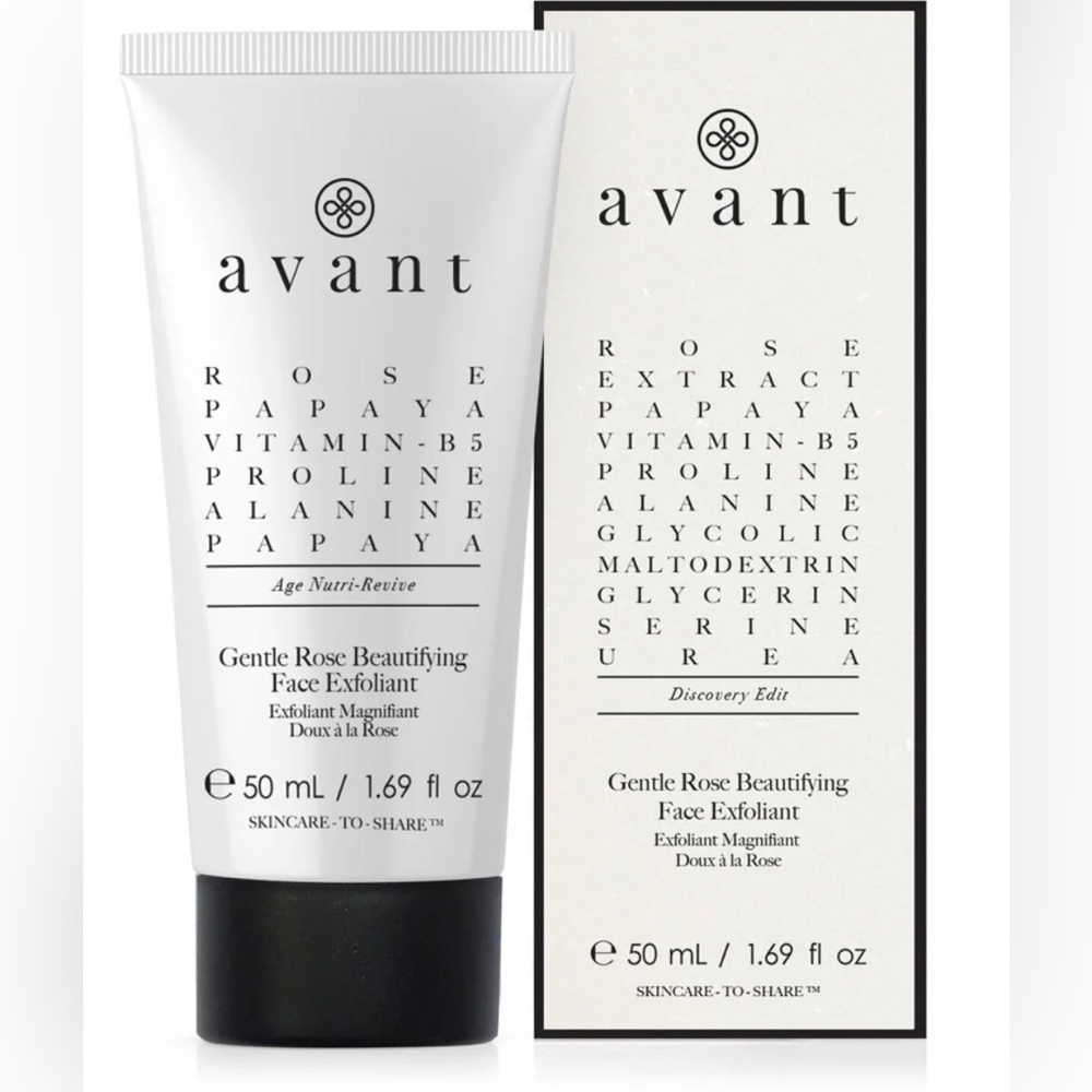 NEW Avant Skincare Gentle Rose Beautifying Face Exfoliant 50 mL